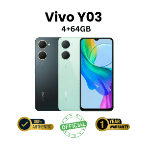 Vivo Y03 4+64GB 5000 mAh Long-Life Battery Official Smartphone