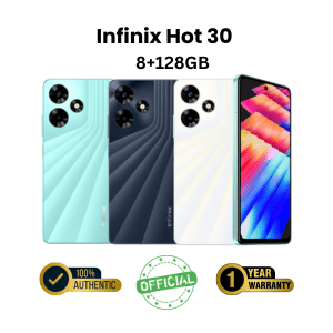 Infinix Hot 30 8+128GB 33W Fast Charge with 5000mAh Battery Official Smartphone