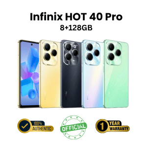 Infinix Hot 40 Pro 8+128GB Fast Charge + 5000mAh Long-Lasting Power Official Smartphone