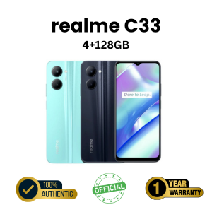 Realme  C33  4GB+128GB 50MP CHDR Camera  5000mAh Massive Battery Official Smartphone