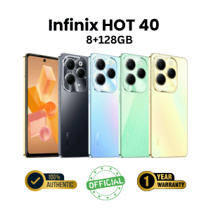 Infinix Hot 40 8+128GB Helio G88 Powerful Processor Official Smartphone