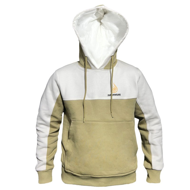 Pullover Hoodie – Musafir (Light Olive and White combination)